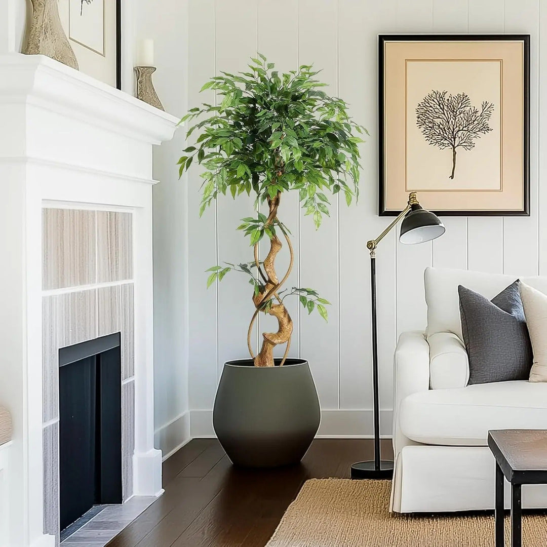 Riva™ | Lifelike Ficus tree with curved trunk