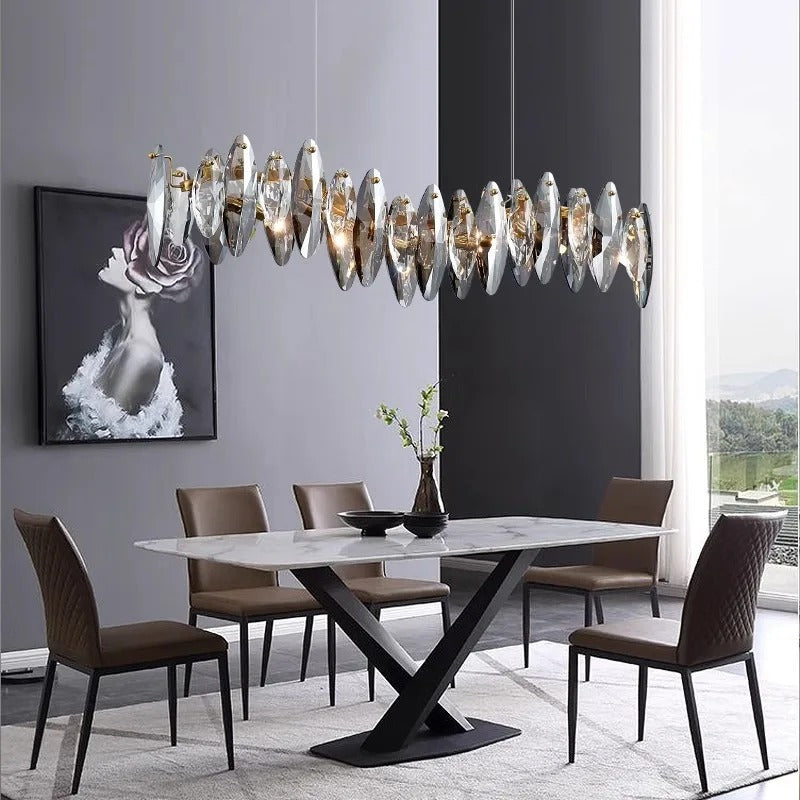 Hira™ | Wave Crystal Dining Chandelier