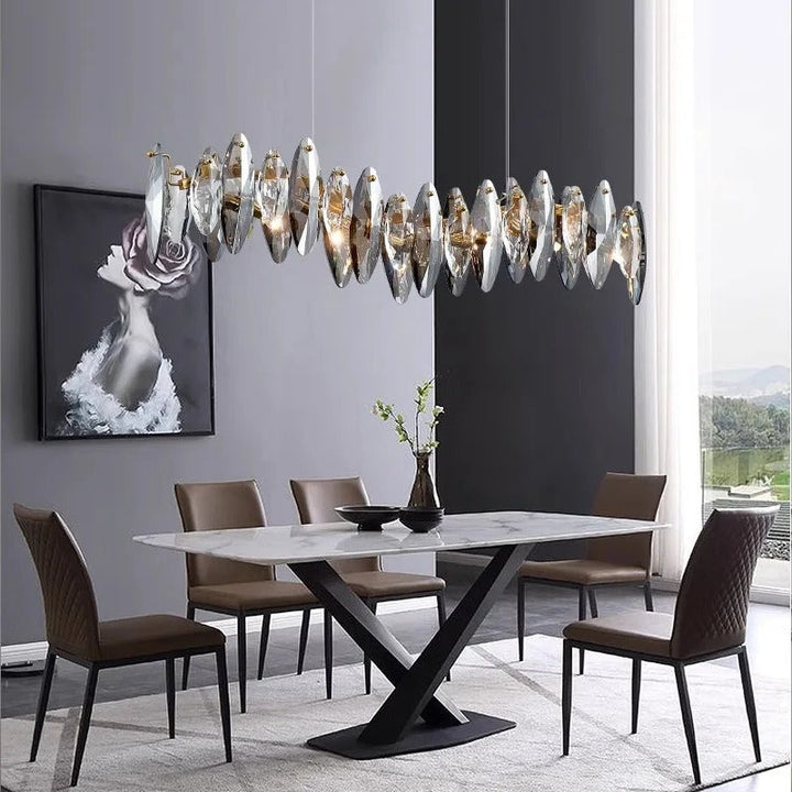 Hira™ | Wave Crystal Dining Chandelier