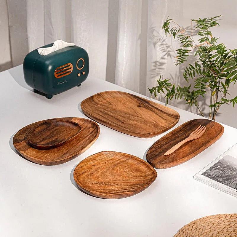 Kumo™ | Rustic acacia wood serving trays