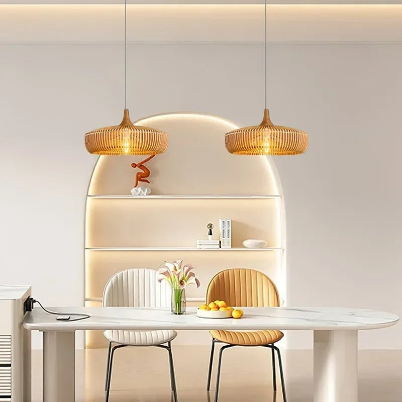 Velora™ | Rustic wooden pendant light