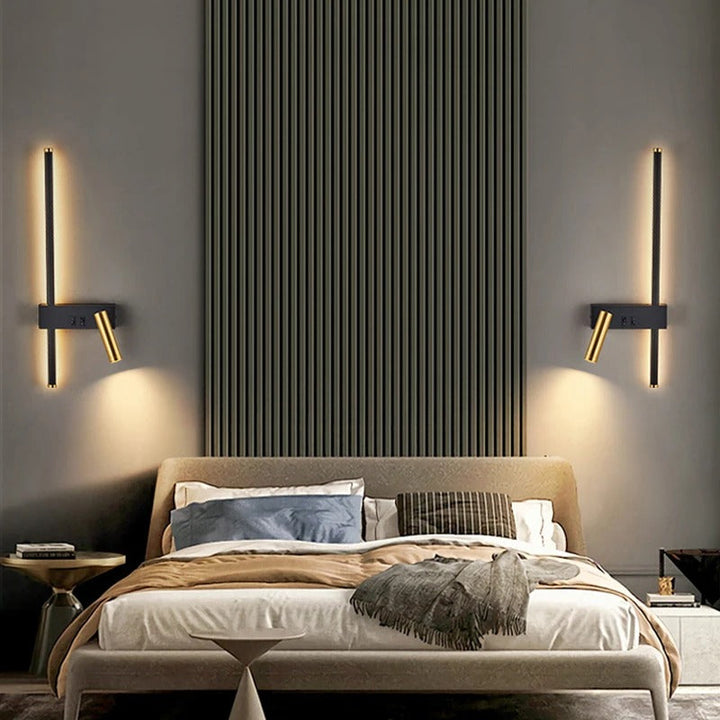 Taro™ | Black and Gold Wall Lamp