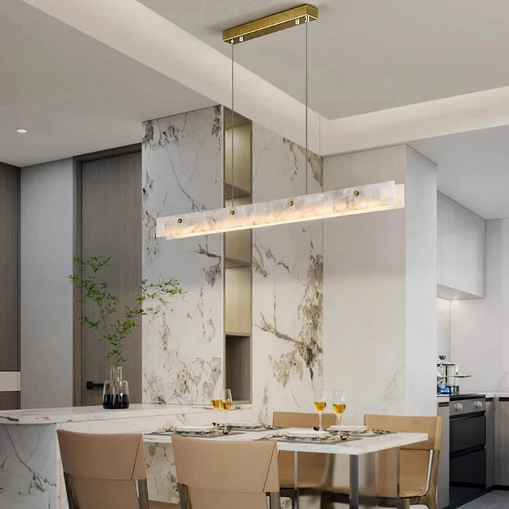 Yilan™ | Modern linear marble pendant light