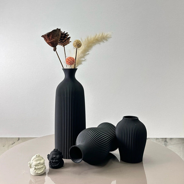 Niva™ | Modern decorative vases with fluting