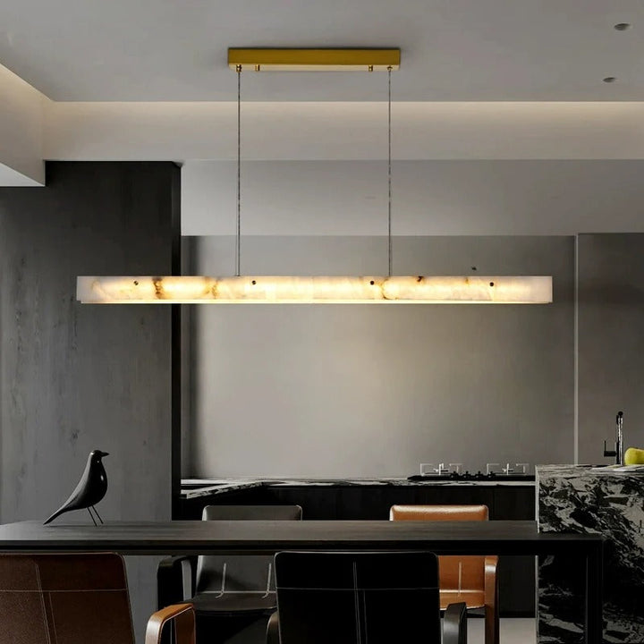 Yilan™ | Modern linear marble pendant light