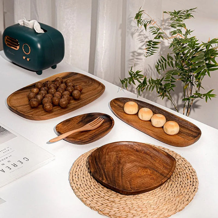 Kumo™ | Rustic acacia wood serving trays