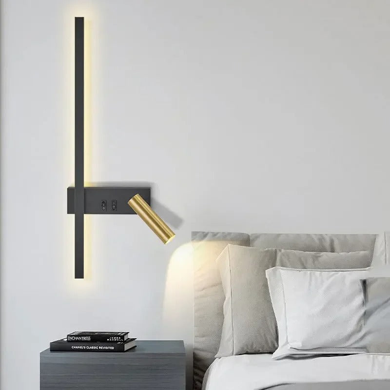 Taro™ | Black and Gold Wall Lamp