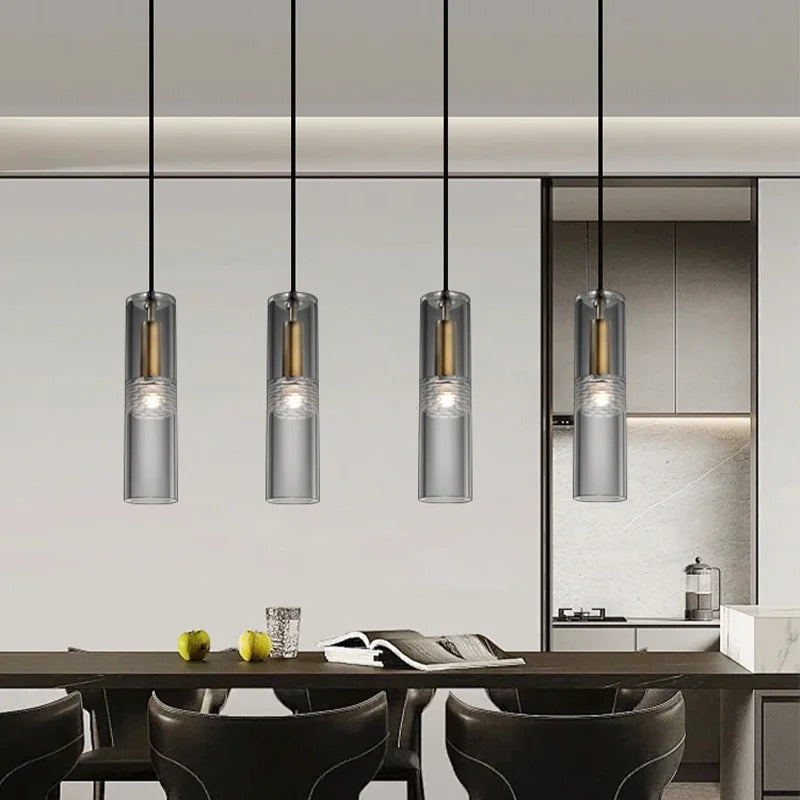 Yara™ | Luxurious copper crystal pendant light