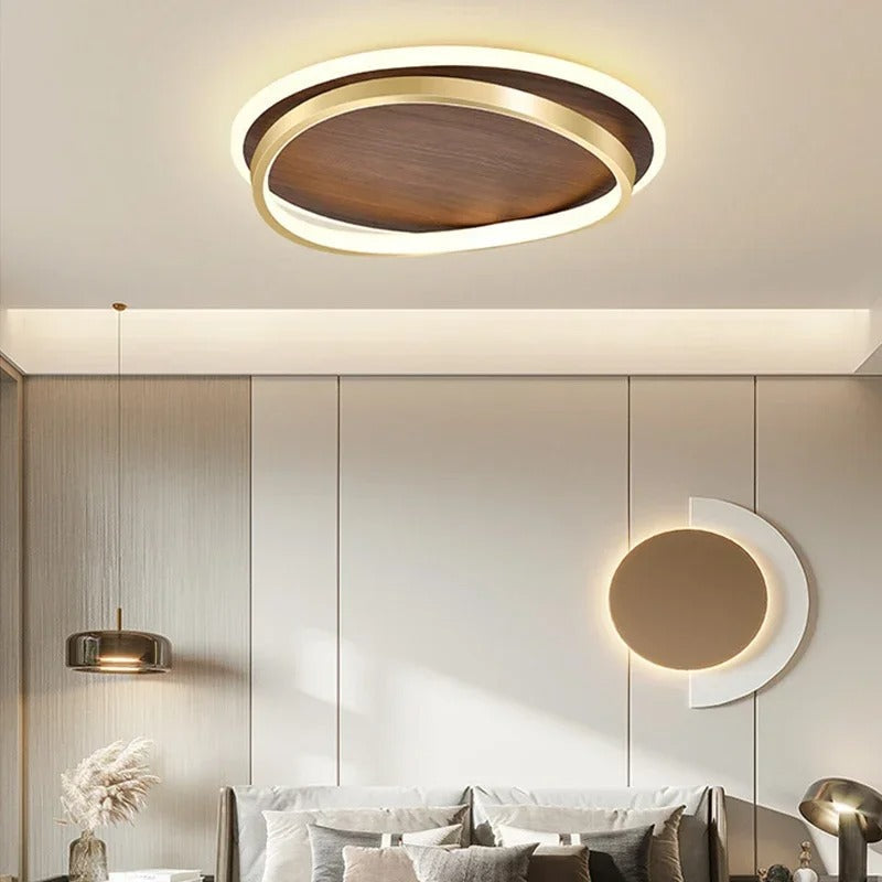 Kaia™ | Walnut LED Ceiling Light