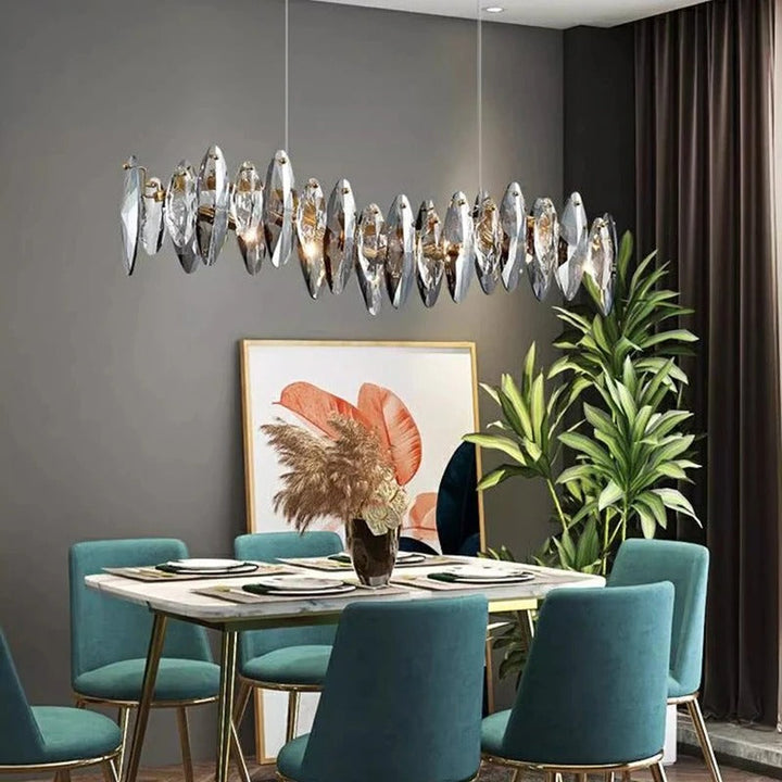 Hira™ | Wave Crystal Dining Chandelier
