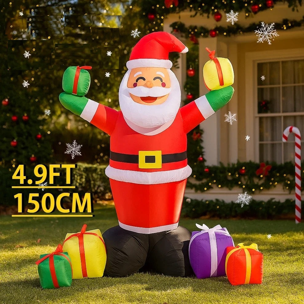Christmas 9™ | Inflatable Santa Claus with Reindeer