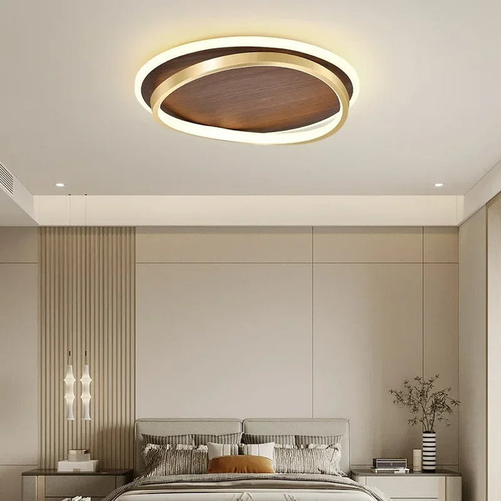 Kaia™ | Walnut LED Ceiling Light