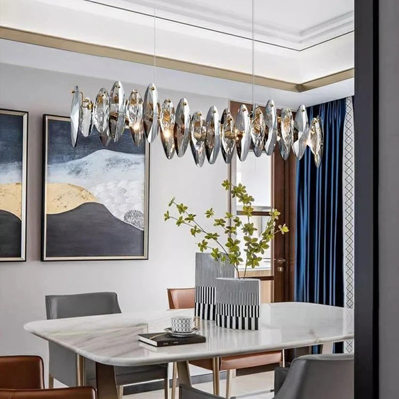 Hira™ | Wave Crystal Dining Chandelier