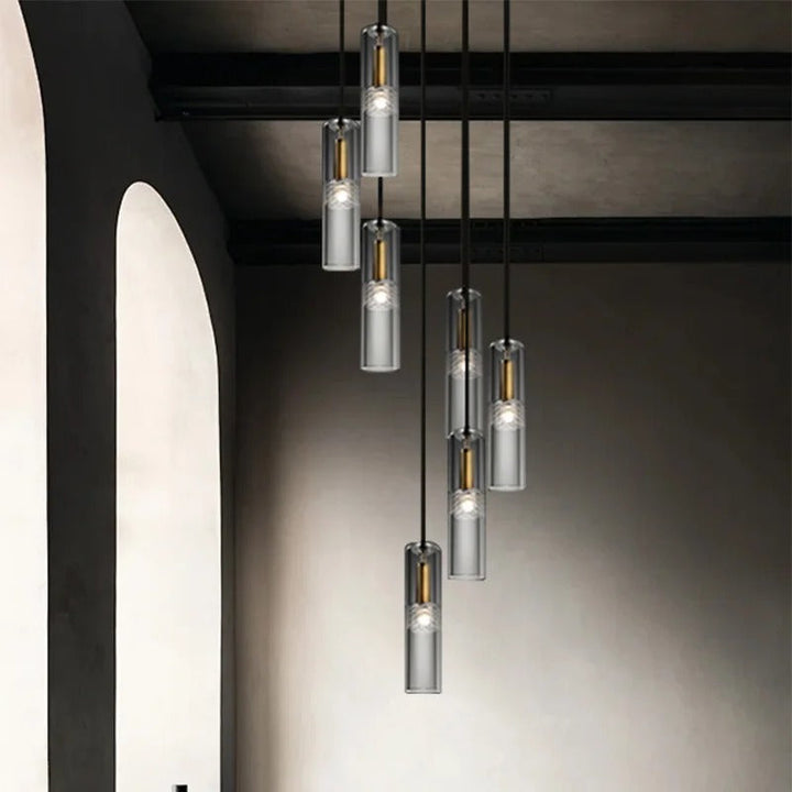 Yara™ | Luxurious copper crystal pendant light