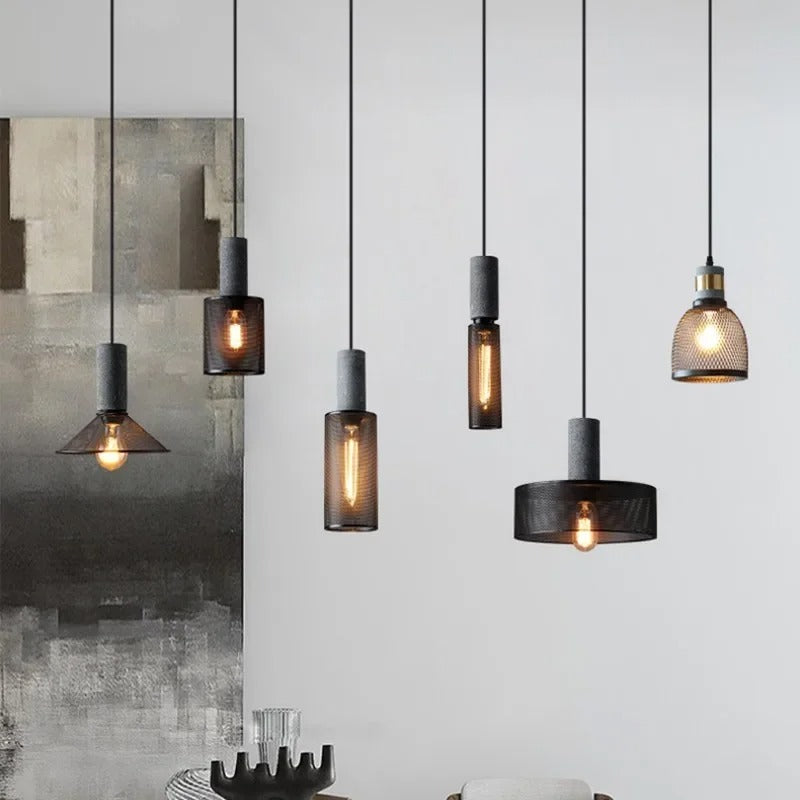 Soluvia™ | Industrial Cement Pendant Light Set