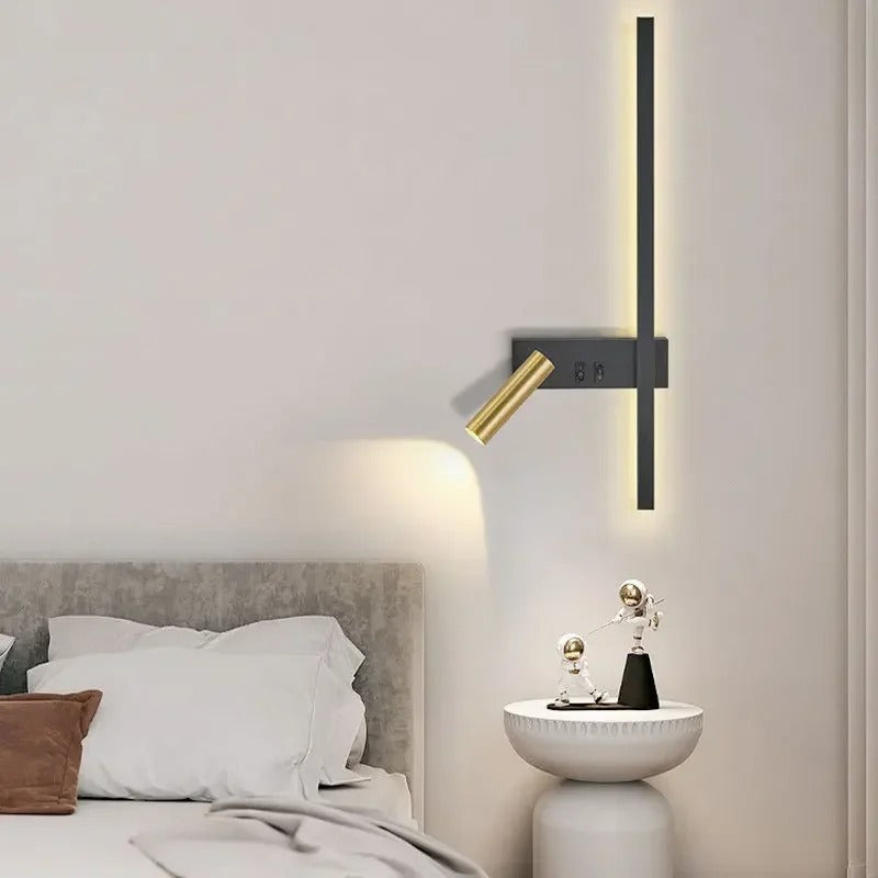 Taro™ | Black and Gold Wall Lamp