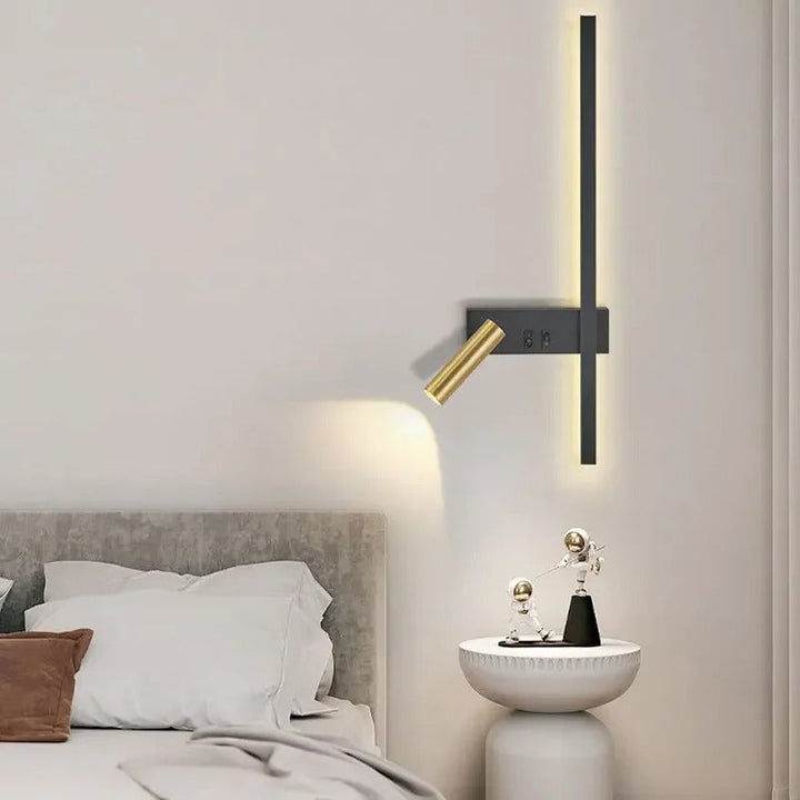 Taro™ | Black and Gold Wall Lamp