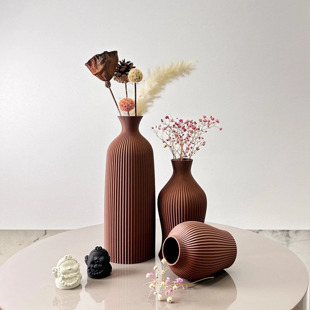 Niva™ | Modern decorative vases with fluting
