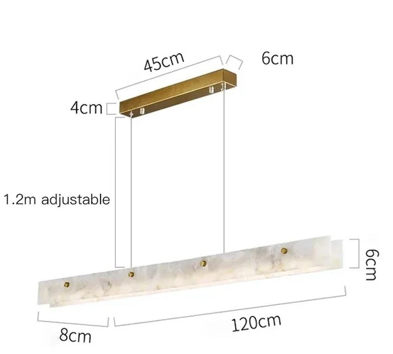 Yilan™ | Modern linear marble pendant light