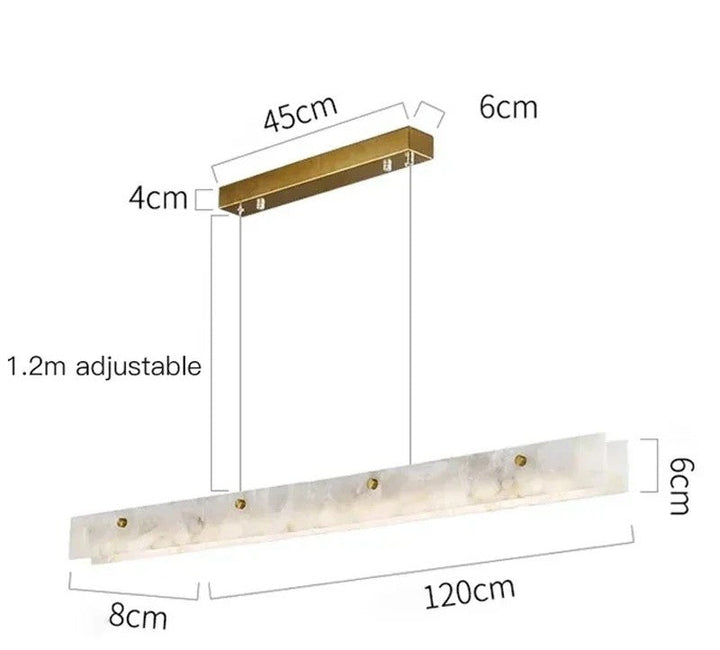 Yilan™ | Modern linear marble pendant light