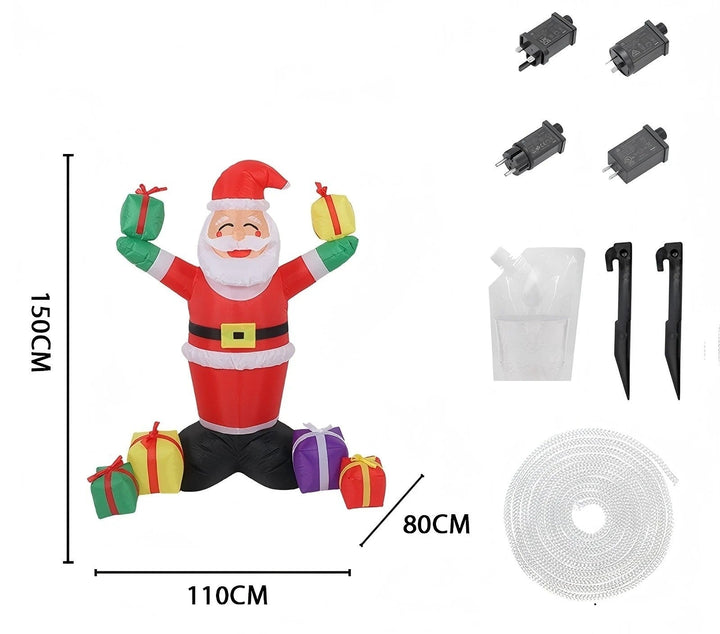 Christmas 9™ | Inflatable Santa Claus with Reindeer