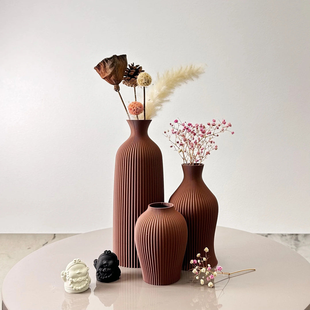 Niva™ | Modern decorative vases with fluting