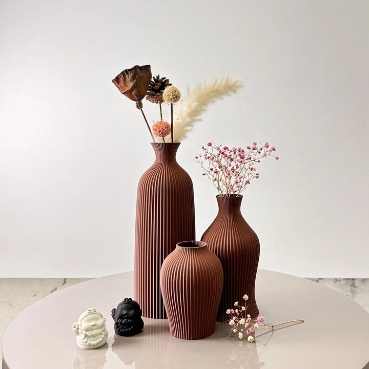 Niva™ | Modern decorative vases with fluting
