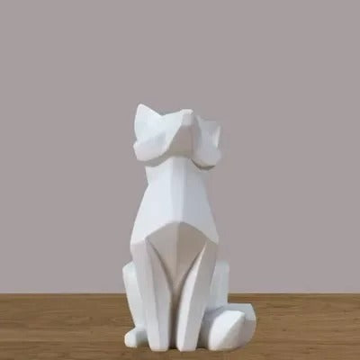 Amara™ | Geometric Fox Family Sculpture