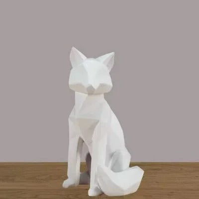Amara™ | Geometric Fox Family Sculpture