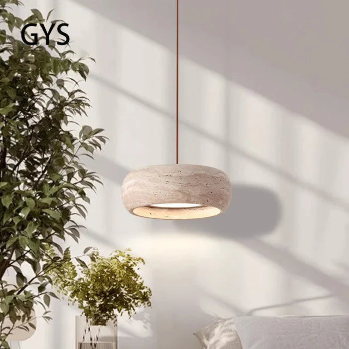Feldor™ | LED pendant light made of stone