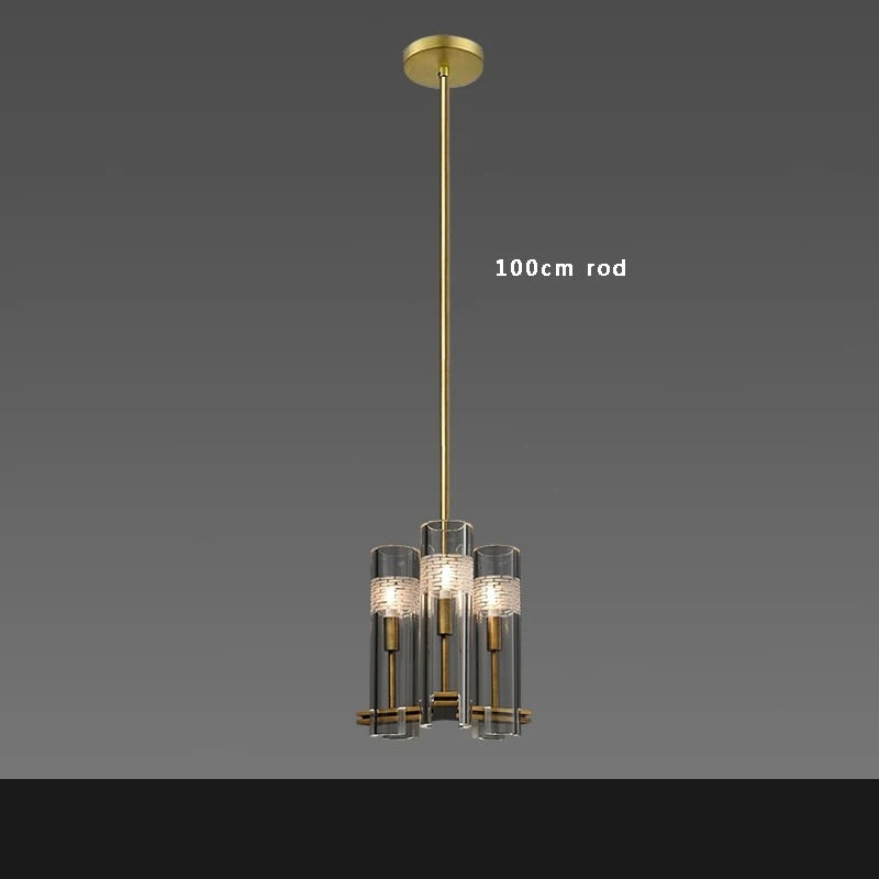 Yara™ | Luxurious copper crystal pendant light