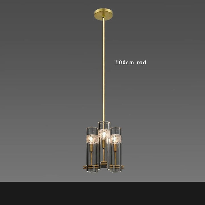 Yara™ | Luxurious copper crystal pendant light