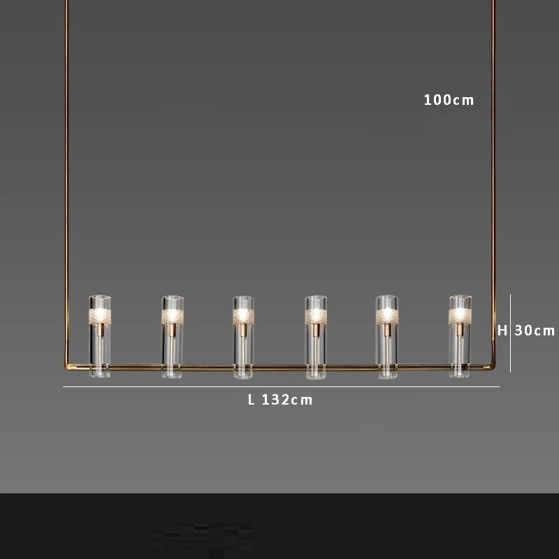 Yara™ | Luxurious copper crystal pendant light