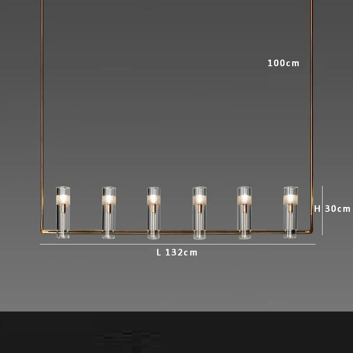 Yara™ | Luxurious copper crystal pendant light