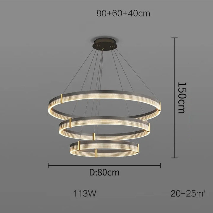 Syravon™ | Modern Round LED Chandelier