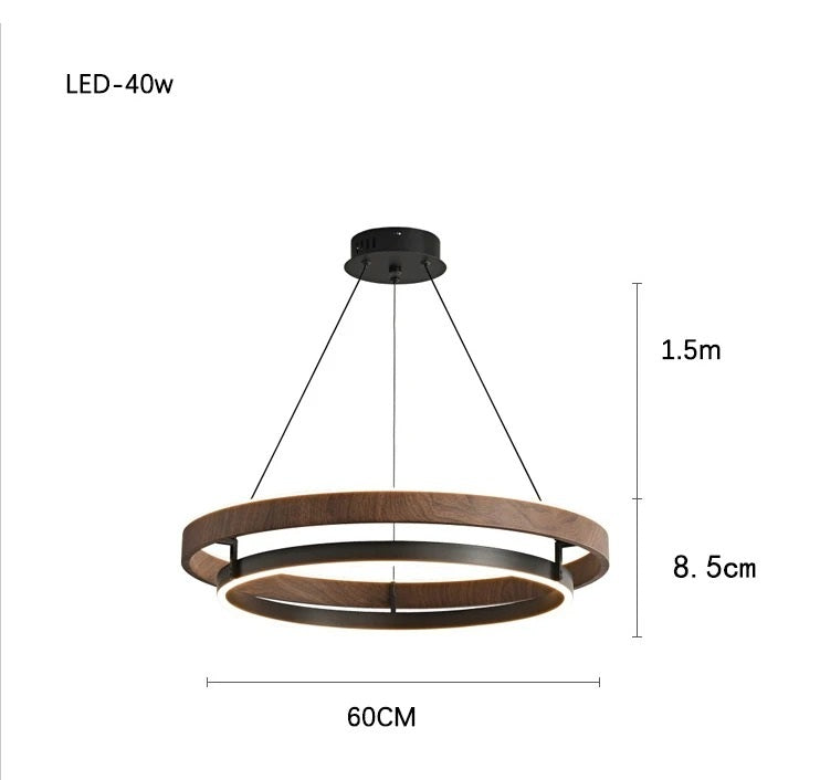 Morvelle™ | Modern chandelier with wood grain