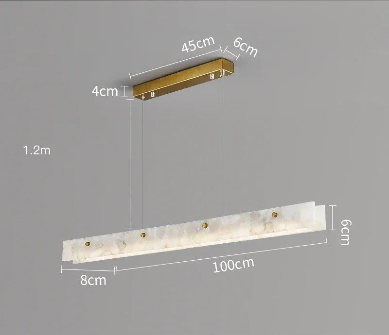 Yilan™ | Modern linear marble pendant light