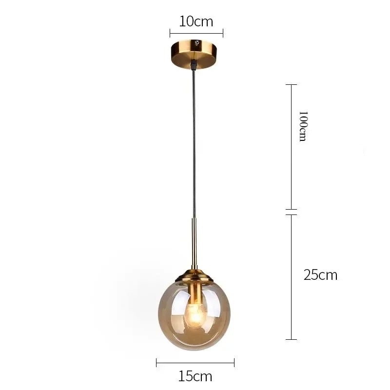 Jovian™ | Elegant glass globe pendant light