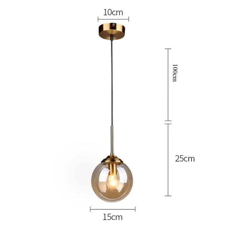 Jovian™ | Elegant glass globe pendant light