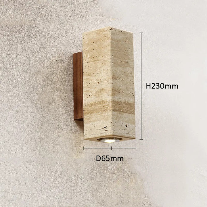 Isla™ | Modern LED wall light made of stone