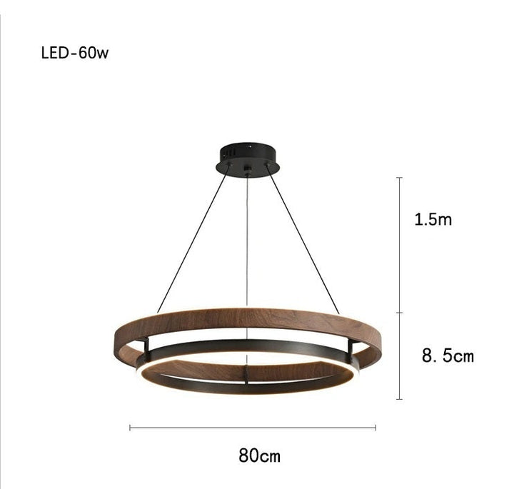 Morvelle™ | Modern chandelier with wood grain