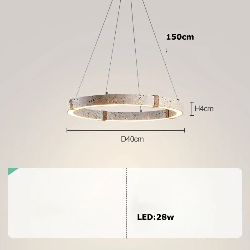 Rome™ | Chandelier made of stone and steel