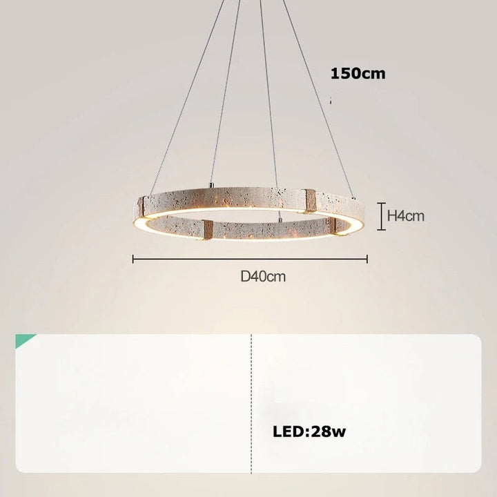 Rome™ | Chandelier made of stone and steel