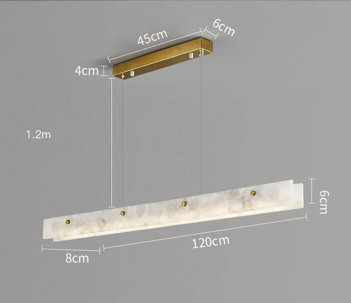 Yilan™ | Modern linear marble pendant light