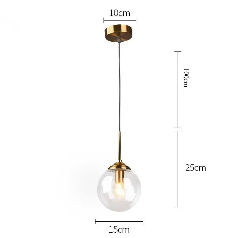 Jovian™ | Elegant glass globe pendant light