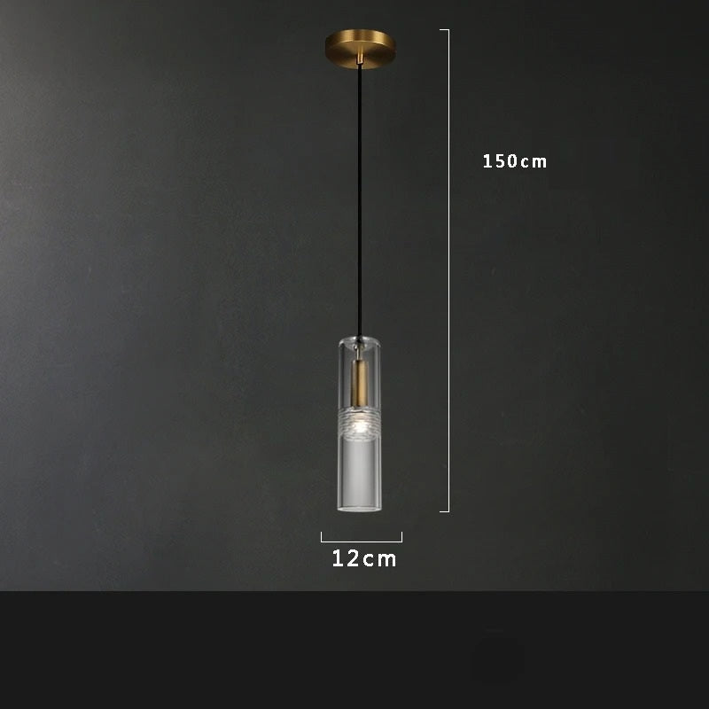 Yara™ | Luxurious copper crystal pendant light