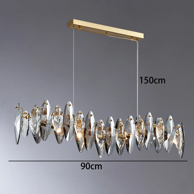 Hira™ | Wave Crystal Dining Chandelier