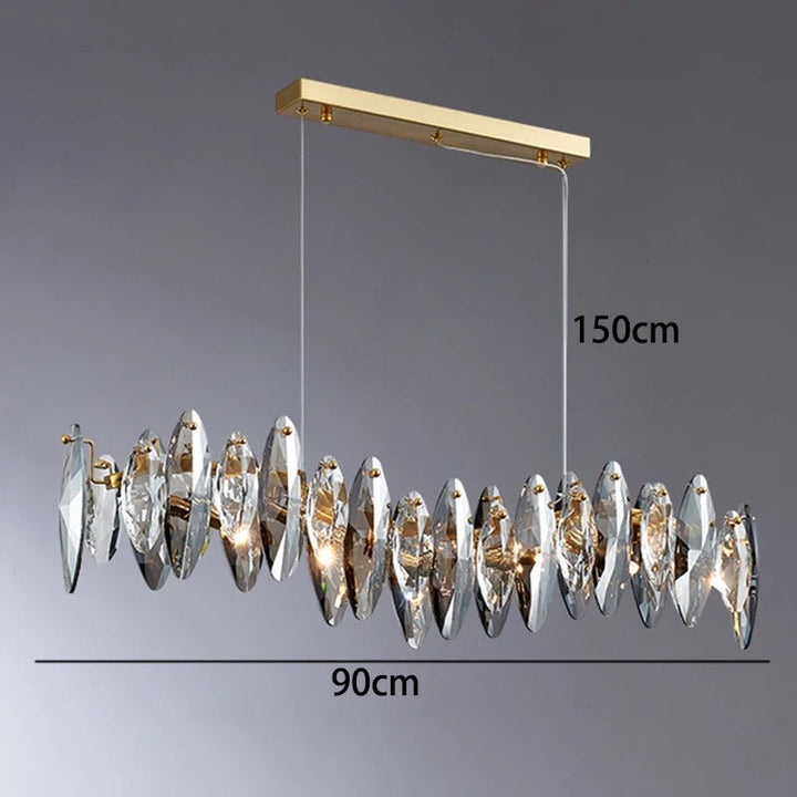 Hira™ | Wave Crystal Dining Chandelier