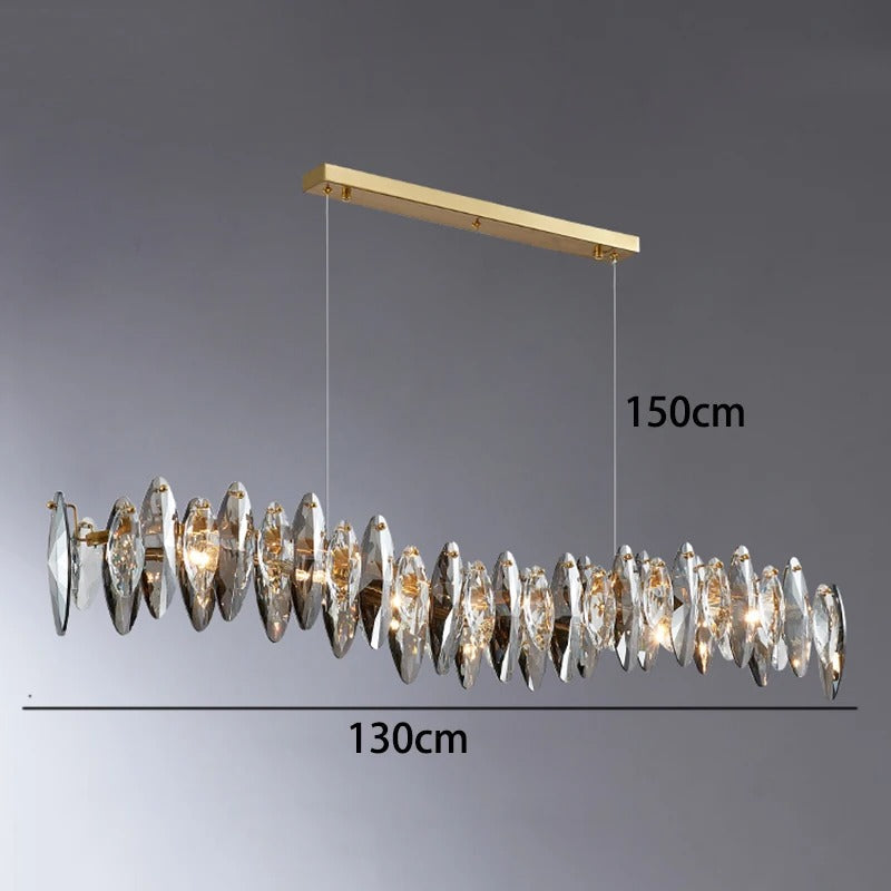 Hira™ | Wave Crystal Dining Chandelier