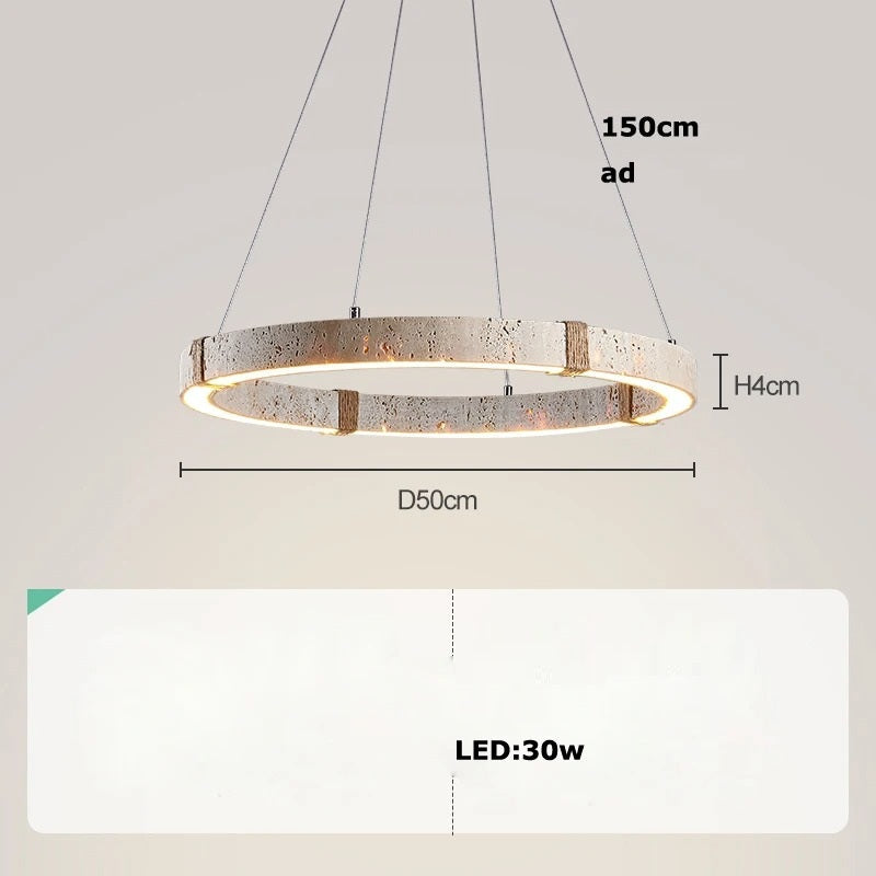 Rome™ | Chandelier made of stone and steel